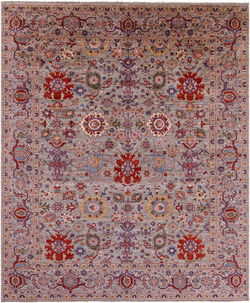 Persian Fine Serapi Hand Knotted Wool Rug - 7' 10" X 9' 6" - Golden Nile