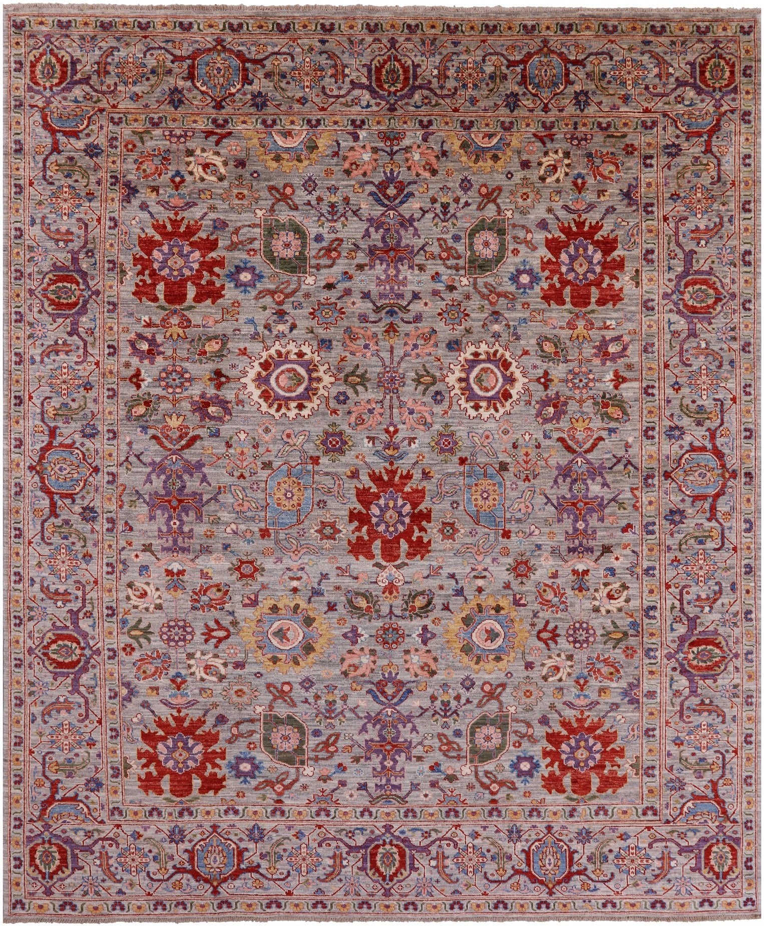 Persian Fine Serapi Hand Knotted Wool Rug - 7' 10" X 9' 6" - Golden Nile