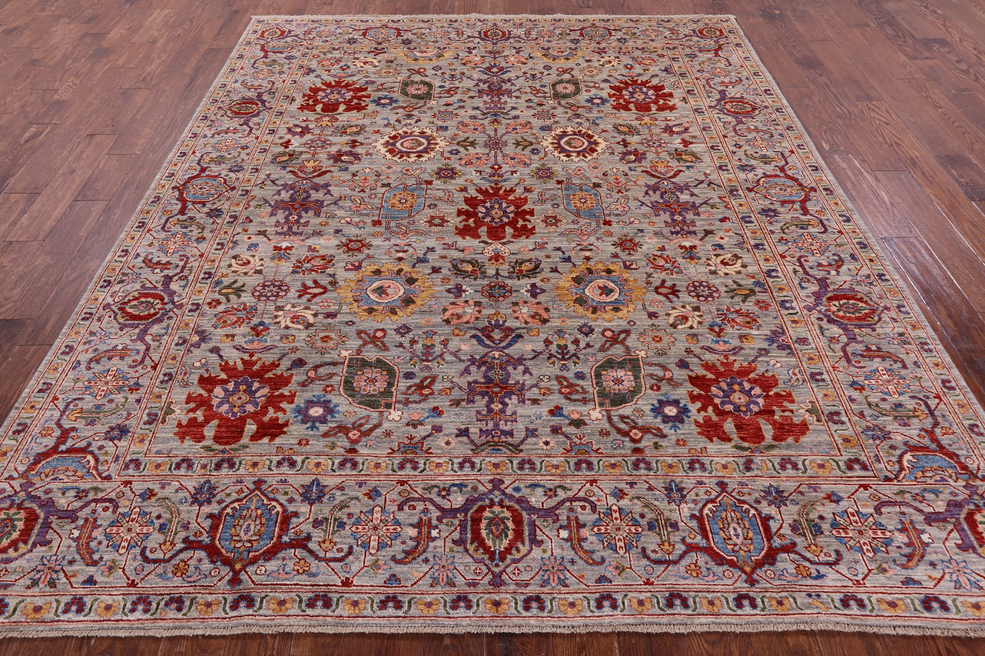 Persian Fine Serapi Hand Knotted Wool Rug - 7' 10" X 9' 6" - Golden Nile