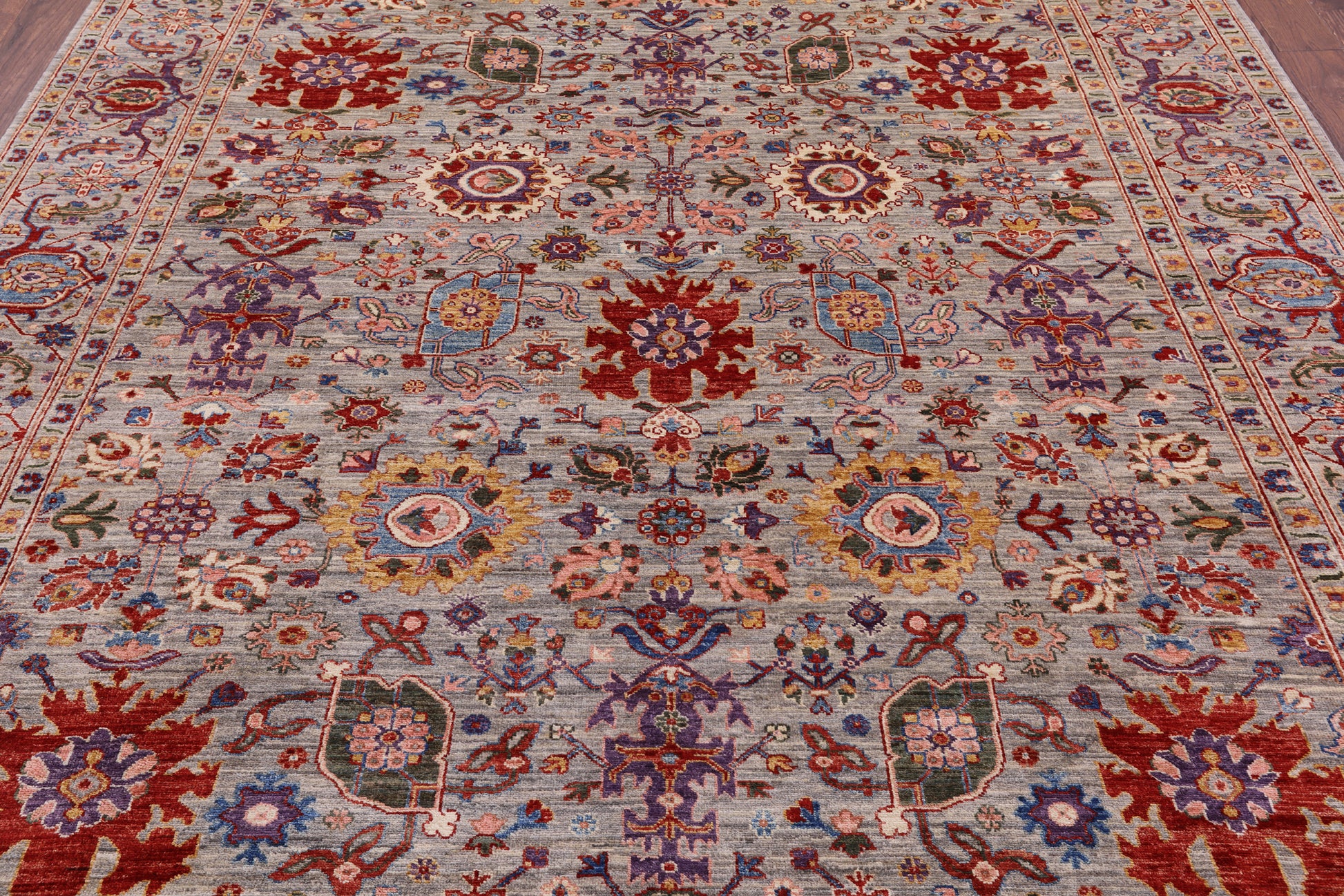 Persian Fine Serapi Hand Knotted Wool Rug - 7' 10" X 9' 6" - Golden Nile