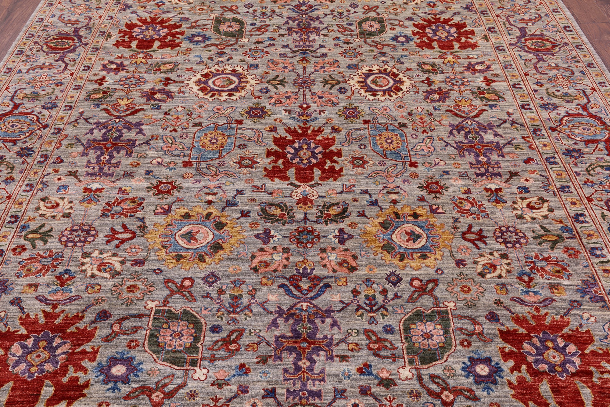 Persian Fine Serapi Hand Knotted Wool Rug - 7' 10" X 9' 6" - Golden Nile