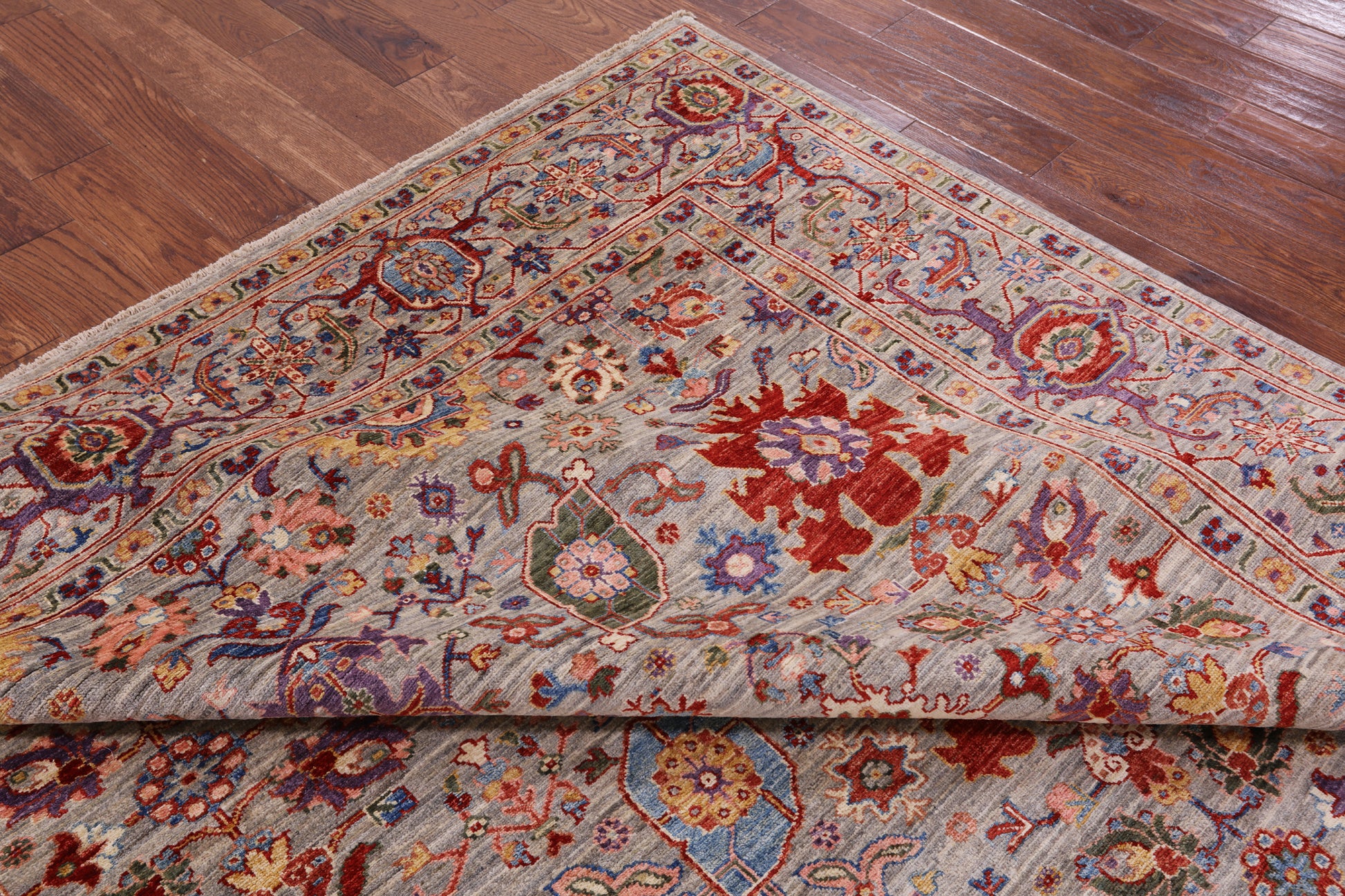 Persian Fine Serapi Hand Knotted Wool Rug - 7' 10" X 9' 6" - Golden Nile