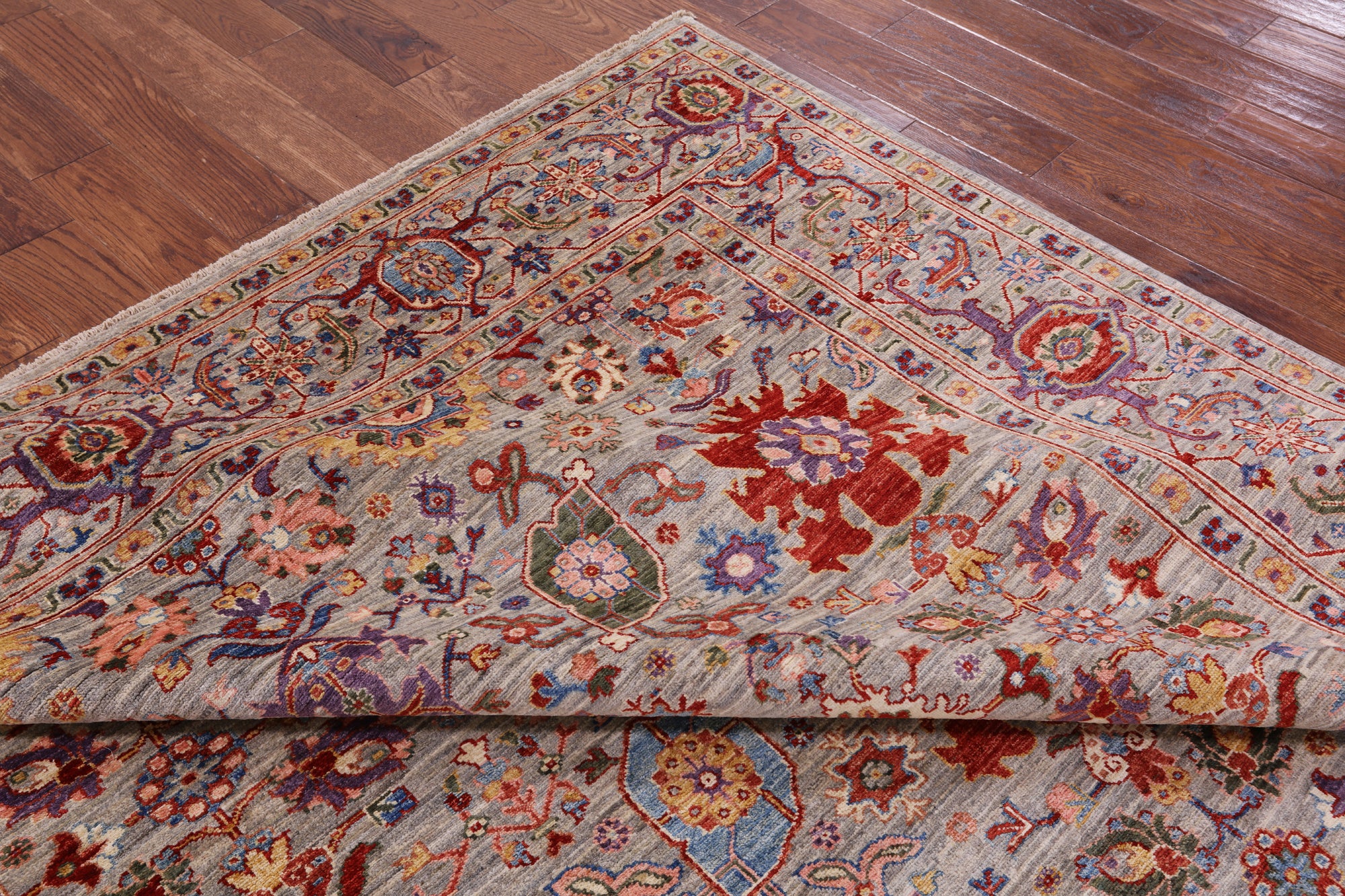 Persian Fine Serapi Hand Knotted Wool Rug - 7' 10" X 9' 6" - Golden Nile