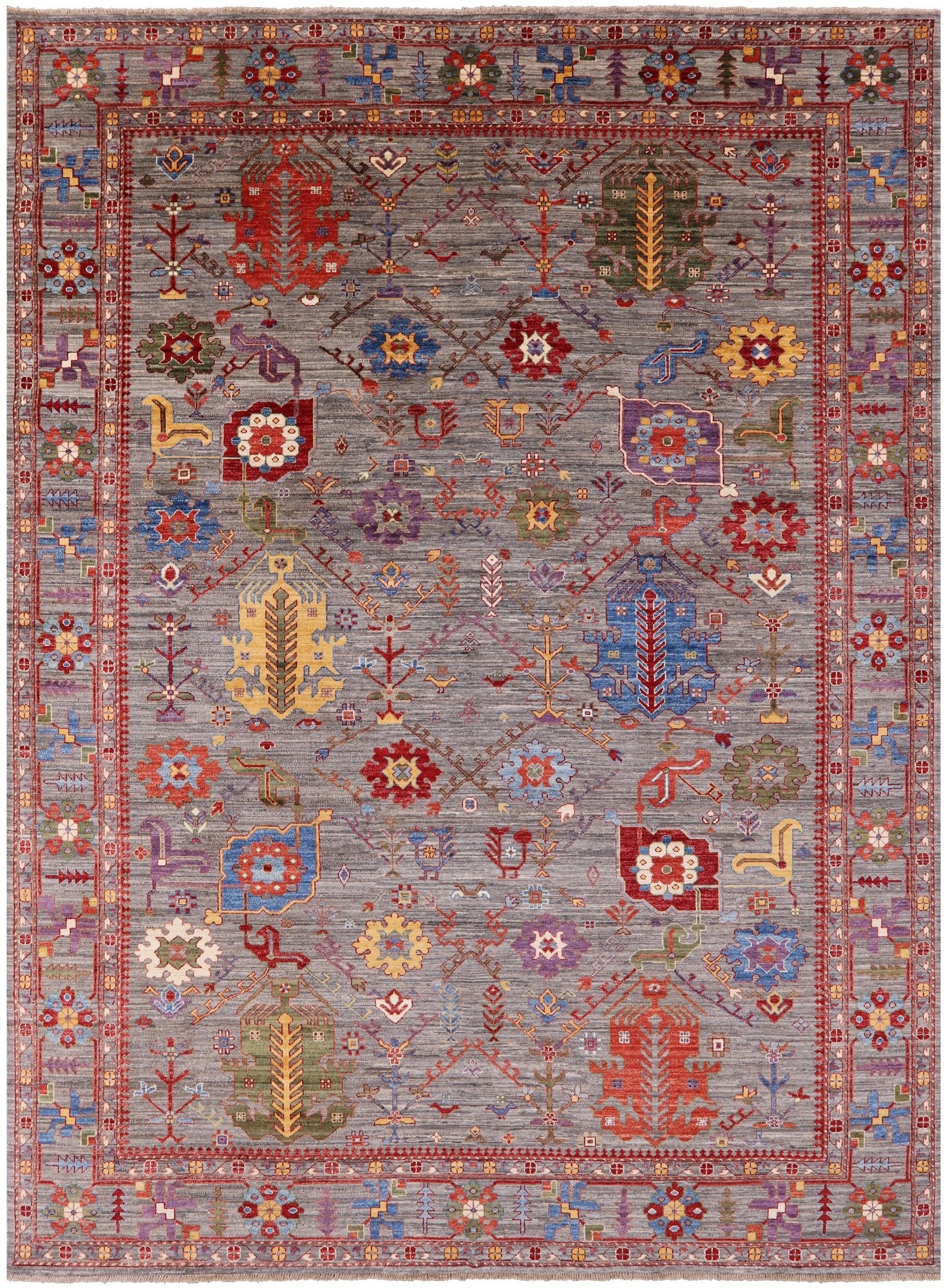Persian Fine Serapi Hand Knotted Wool Rug - 8' 10" X 12' 1" - Golden Nile