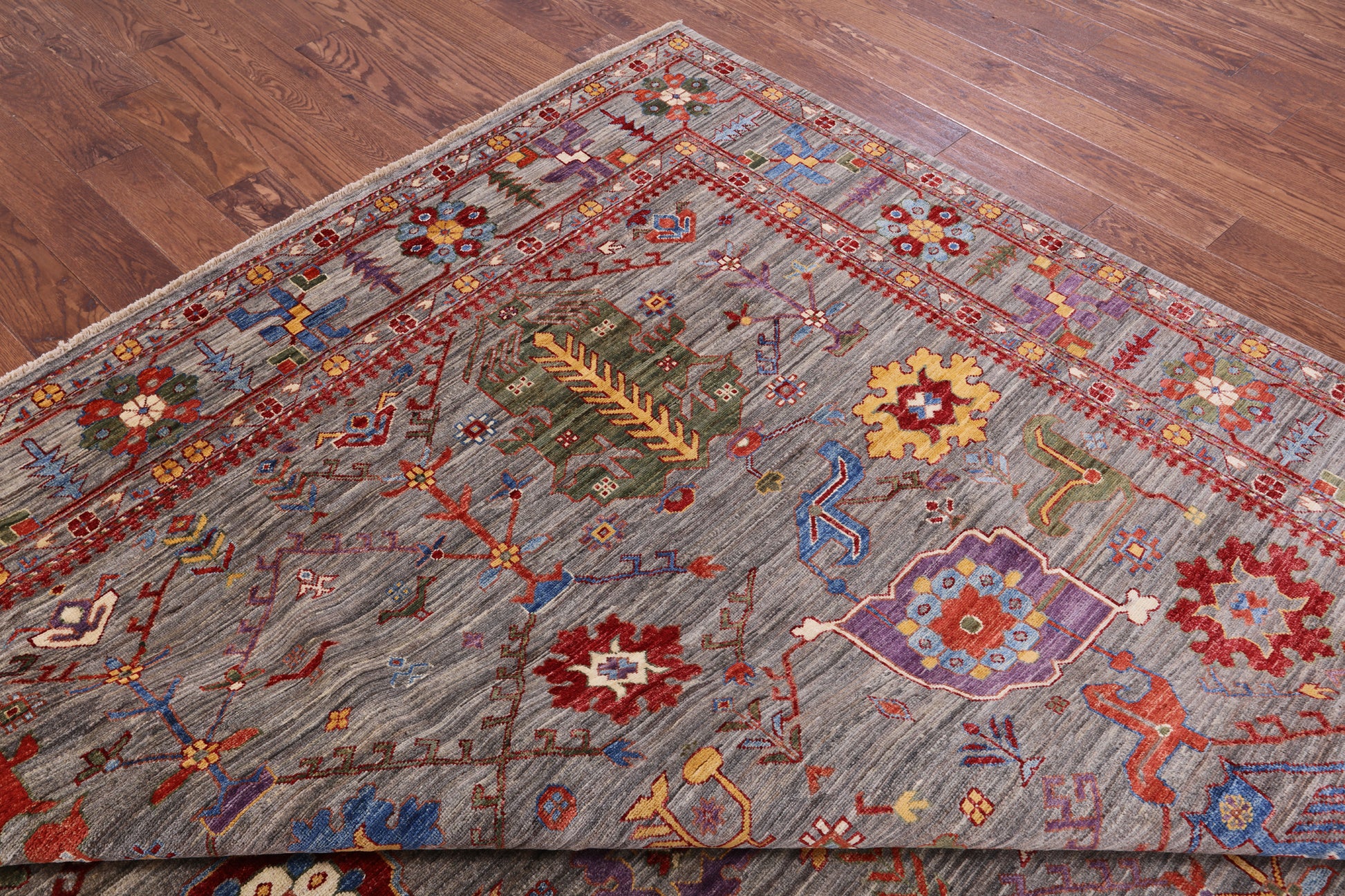Persian Fine Serapi Hand Knotted Wool Rug - 8' 10" X 12' 1" - Golden Nile