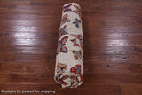 Ivory Butterflies Design Persian Gabbeh Hand Knotted Wool Rug - 8' 0" X 9' 10" - Golden Nile
