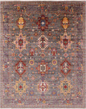 Persian Fine Serapi Handmade Wool Rug - 8' 1" X 9' 8" - Golden Nile