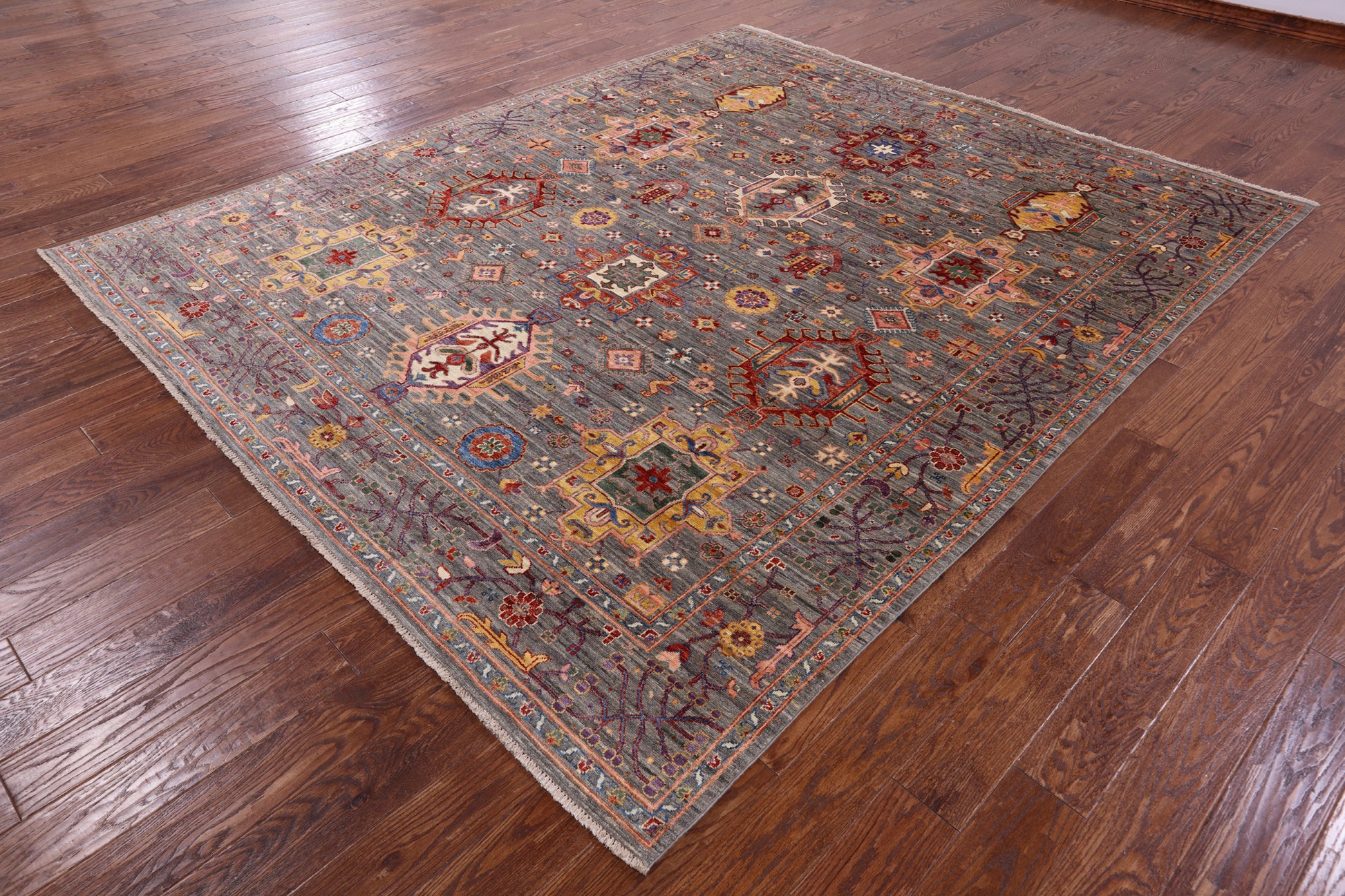Persian Fine Serapi Handmade Wool Rug - 8' 1" X 9' 8" - Golden Nile