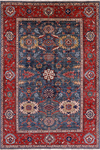 Persian Fine Serapi Hand Knotted Wool Rug - 5' 10