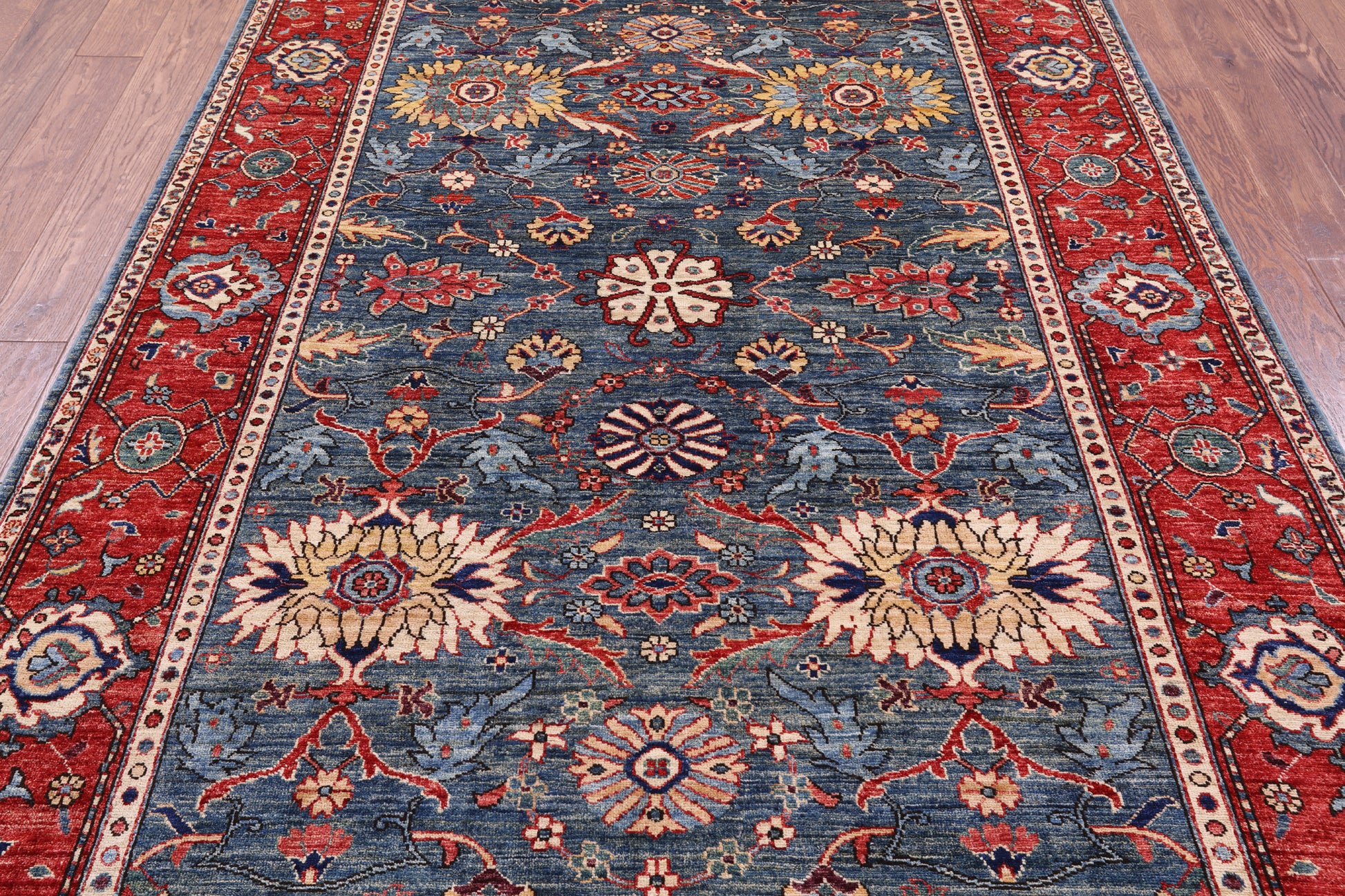 Persian Fine Serapi Hand Knotted Wool Rug - 5' 10" X 8' 7" - Golden Nile