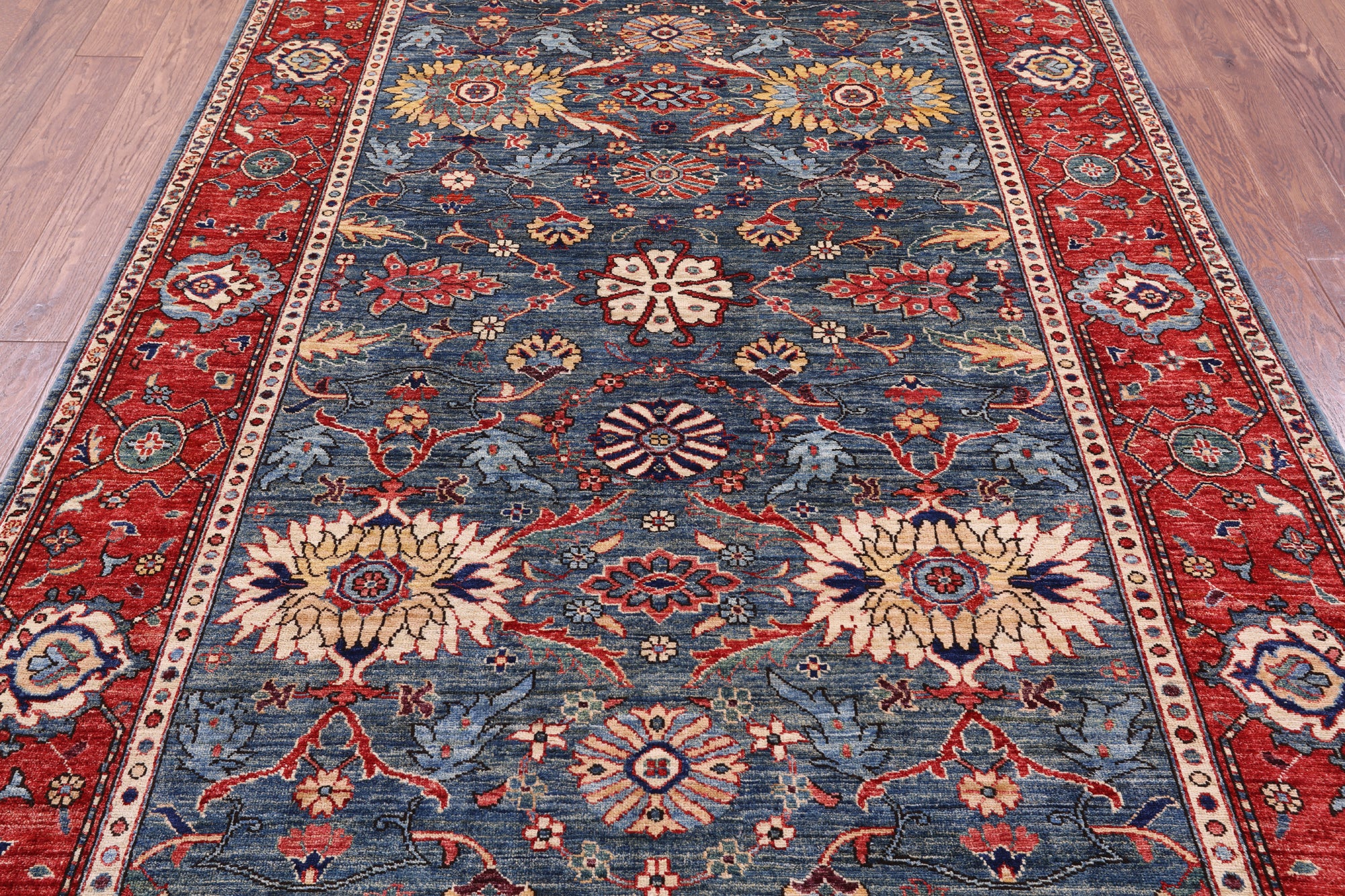 Persian Fine Serapi Hand Knotted Wool Rug - 5' 10" X 8' 7" - Golden Nile