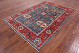 Persian Fine Serapi Hand Knotted Wool Rug - 5' 10" X 8' 7" - Golden Nile