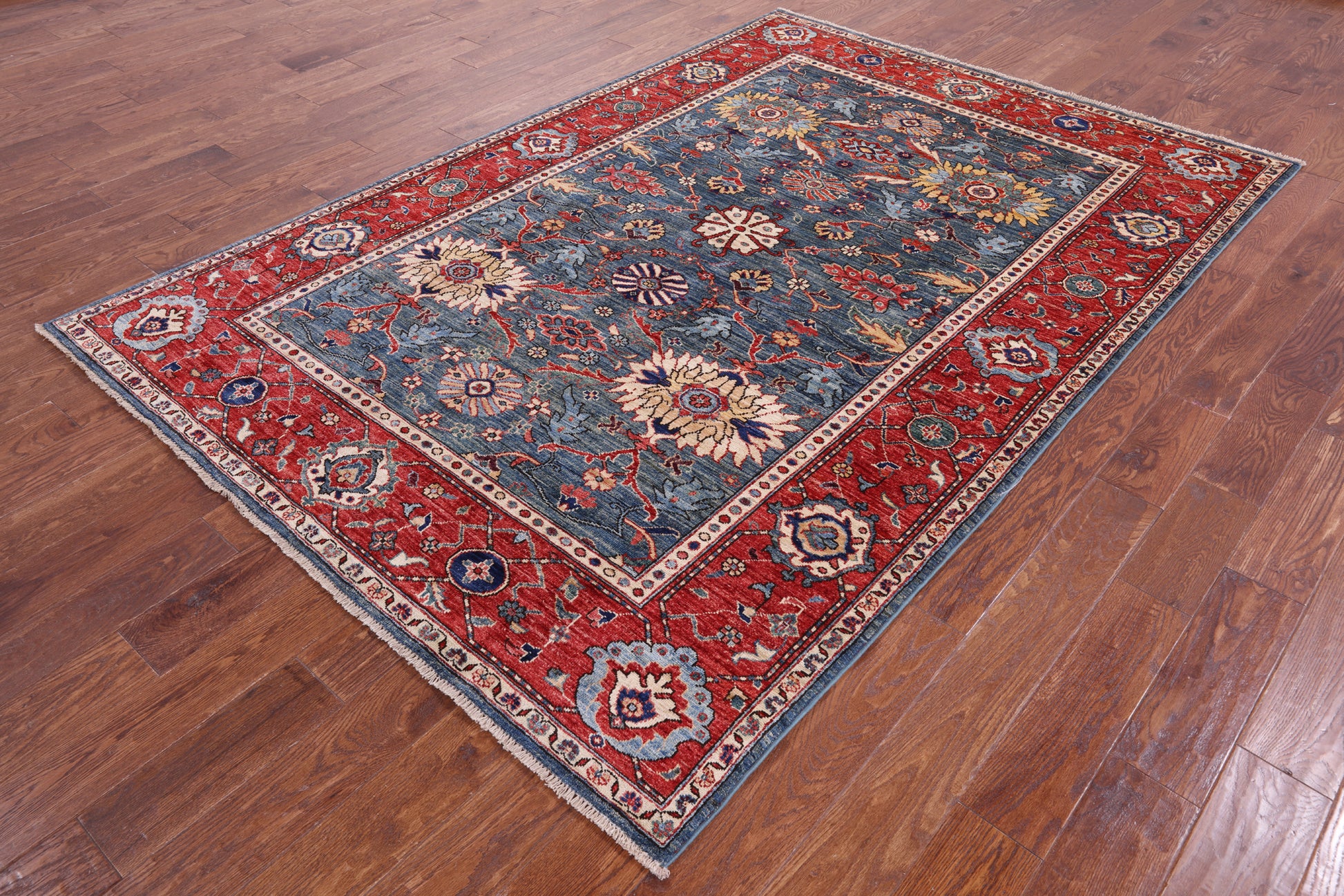 Persian Fine Serapi Hand Knotted Wool Rug - 5' 10" X 8' 7" - Golden Nile