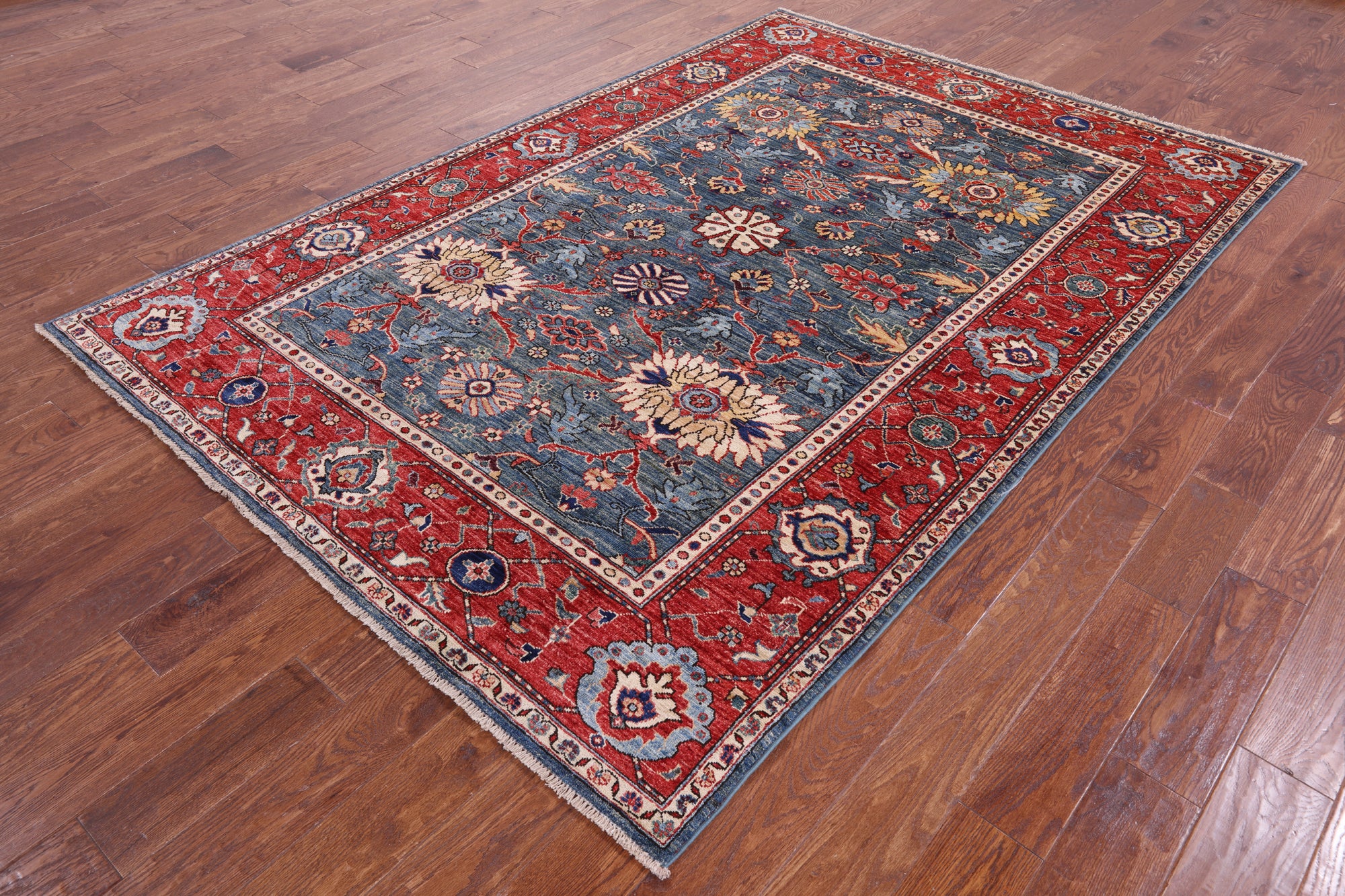 Persian Fine Serapi Hand Knotted Wool Rug - 5' 10" X 8' 7" - Golden Nile