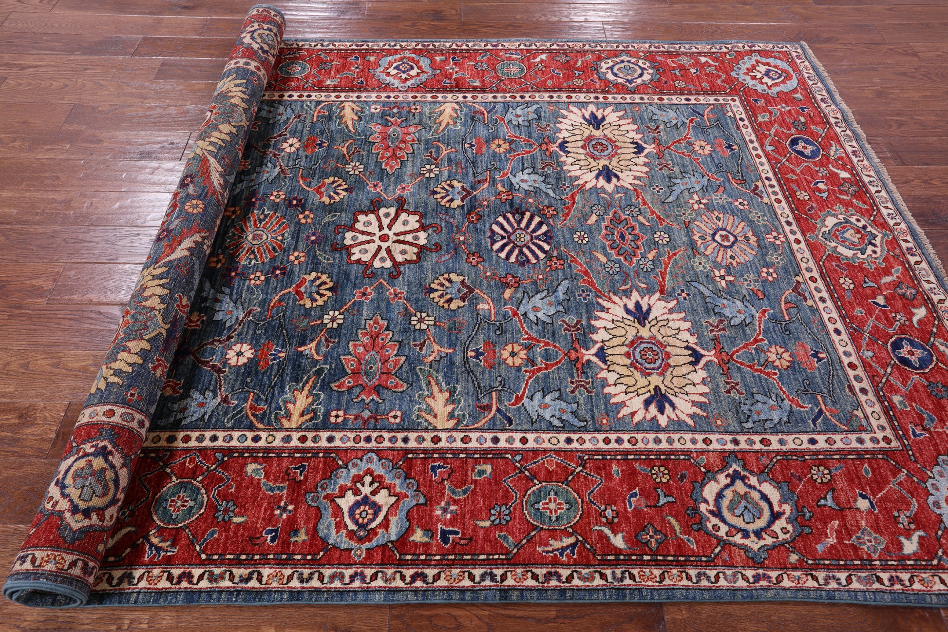 Persian Fine Serapi Hand Knotted Wool Rug - 5' 10" X 8' 7" - Golden Nile