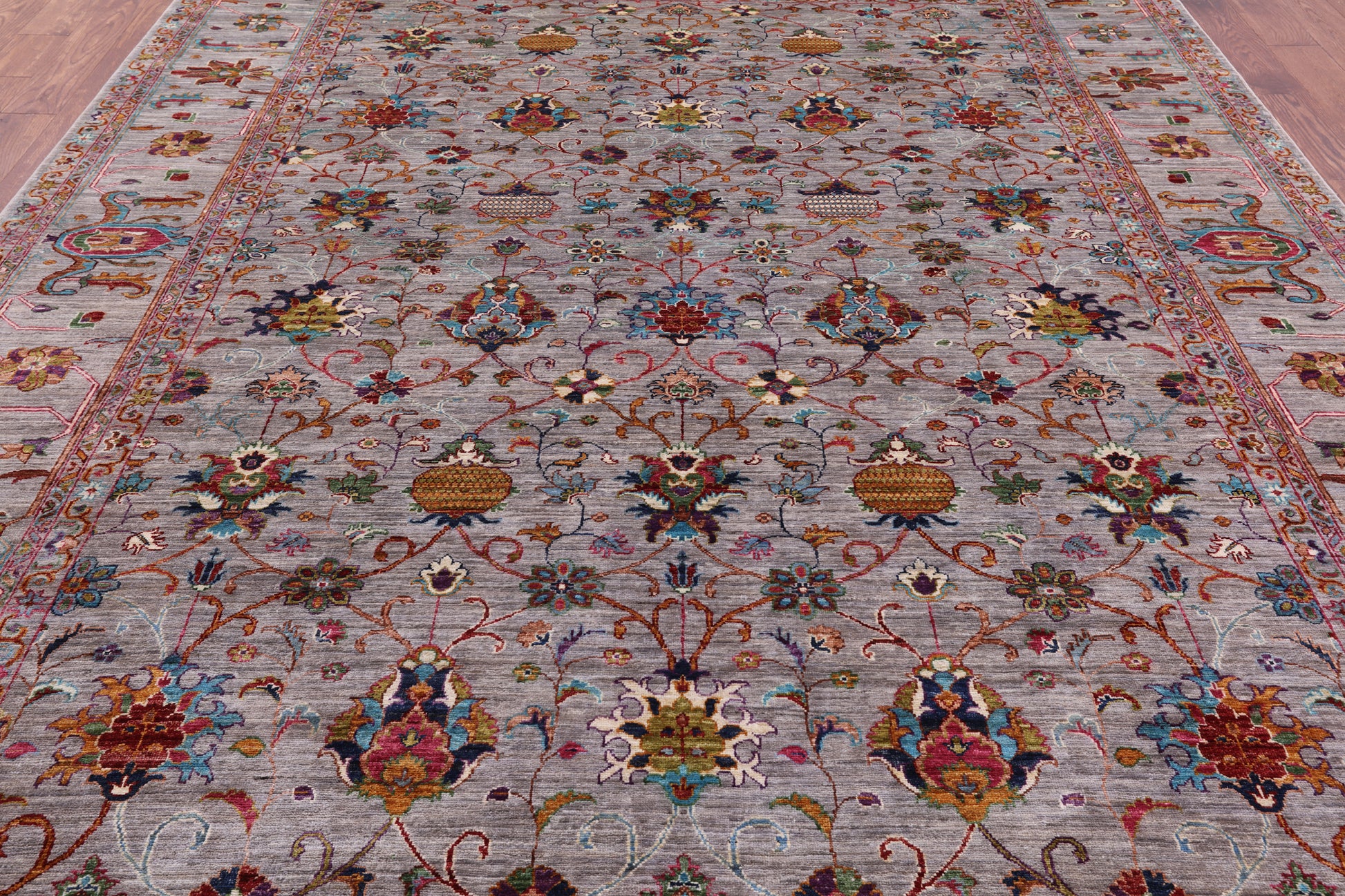 Peshawar Hand Knotted Wool Rug - 9' 0" X 12' 3" - Golden Nile