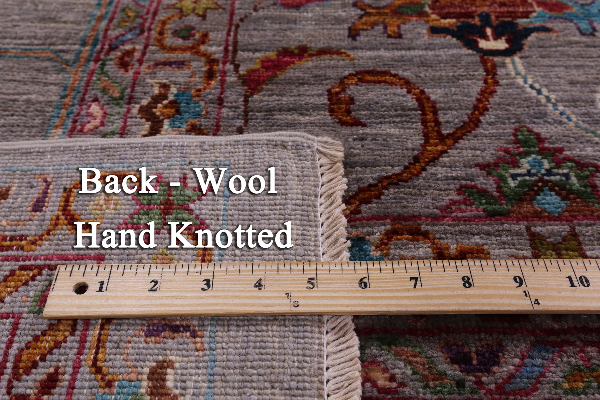 Peshawar Hand Knotted Wool Rug - 9' 0" X 12' 3" - Golden Nile