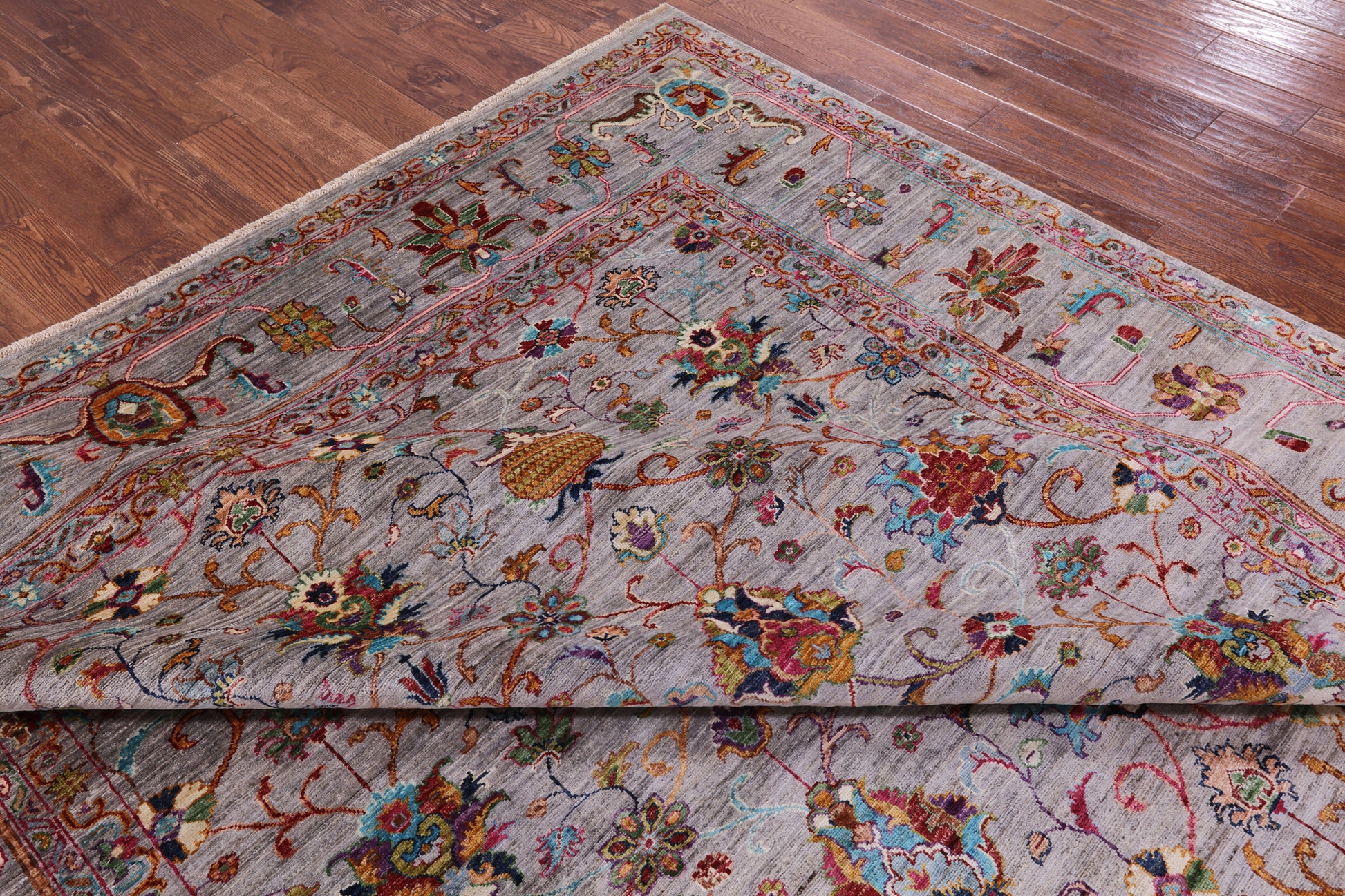 Peshawar Hand Knotted Wool Rug - 9' 0" X 12' 3" - Golden Nile