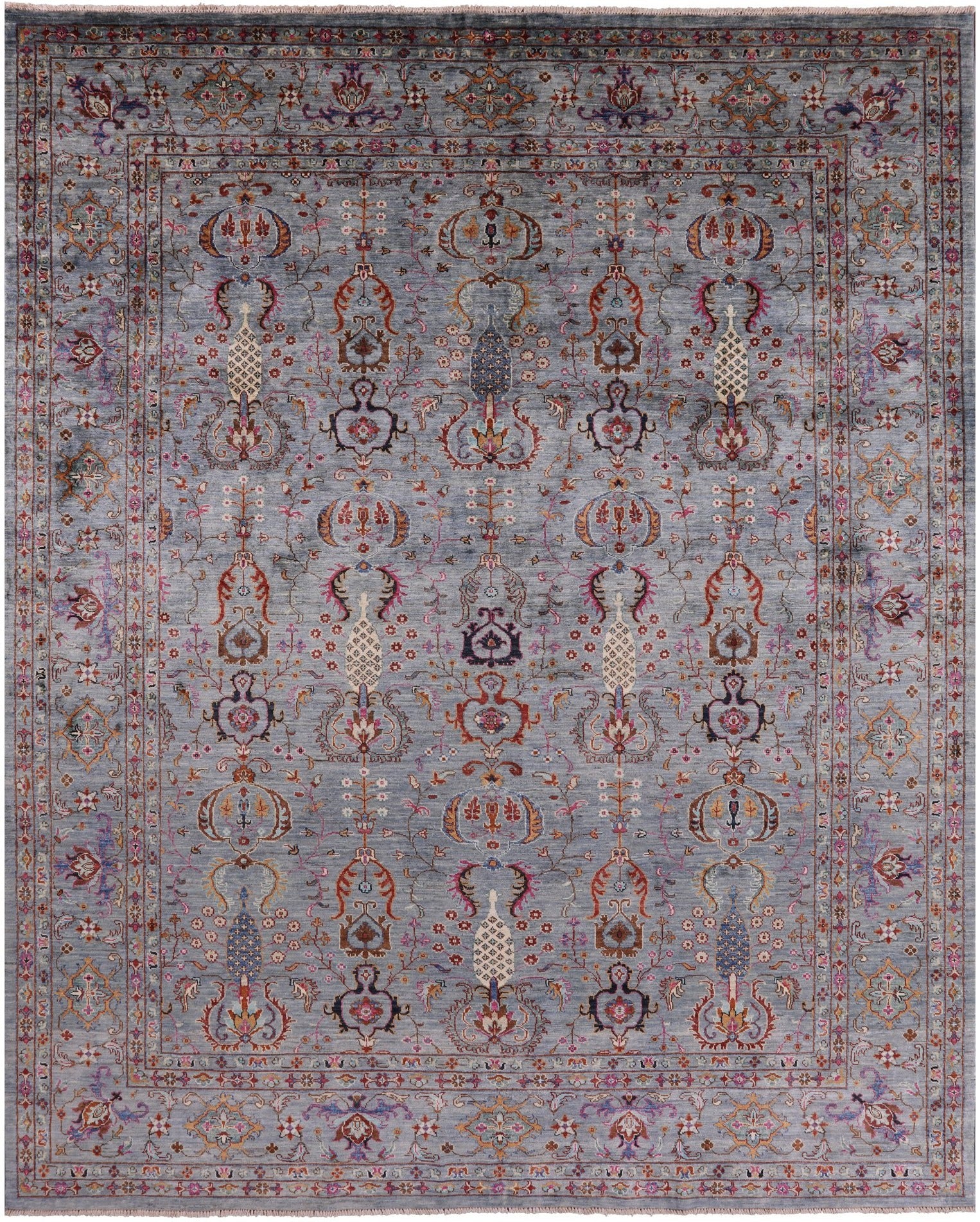 Peshawar Hand Knotted Wool Rug - 8' 0" X 10' 0" - Golden Nile