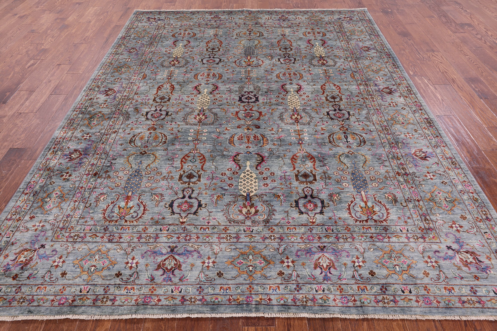 Peshawar Hand Knotted Wool Rug - 8' 0" X 10' 0" - Golden Nile