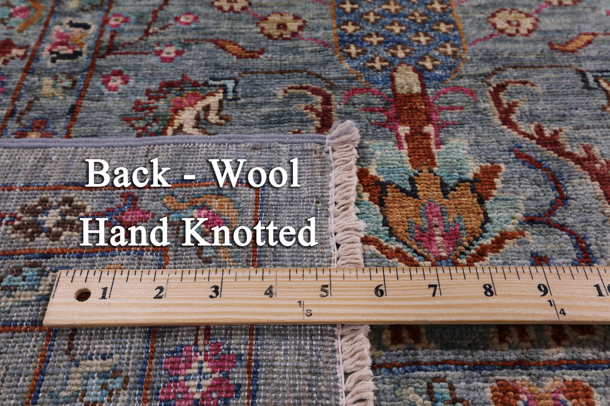 Peshawar Hand Knotted Wool Rug - 8' 0" X 10' 0" - Golden Nile