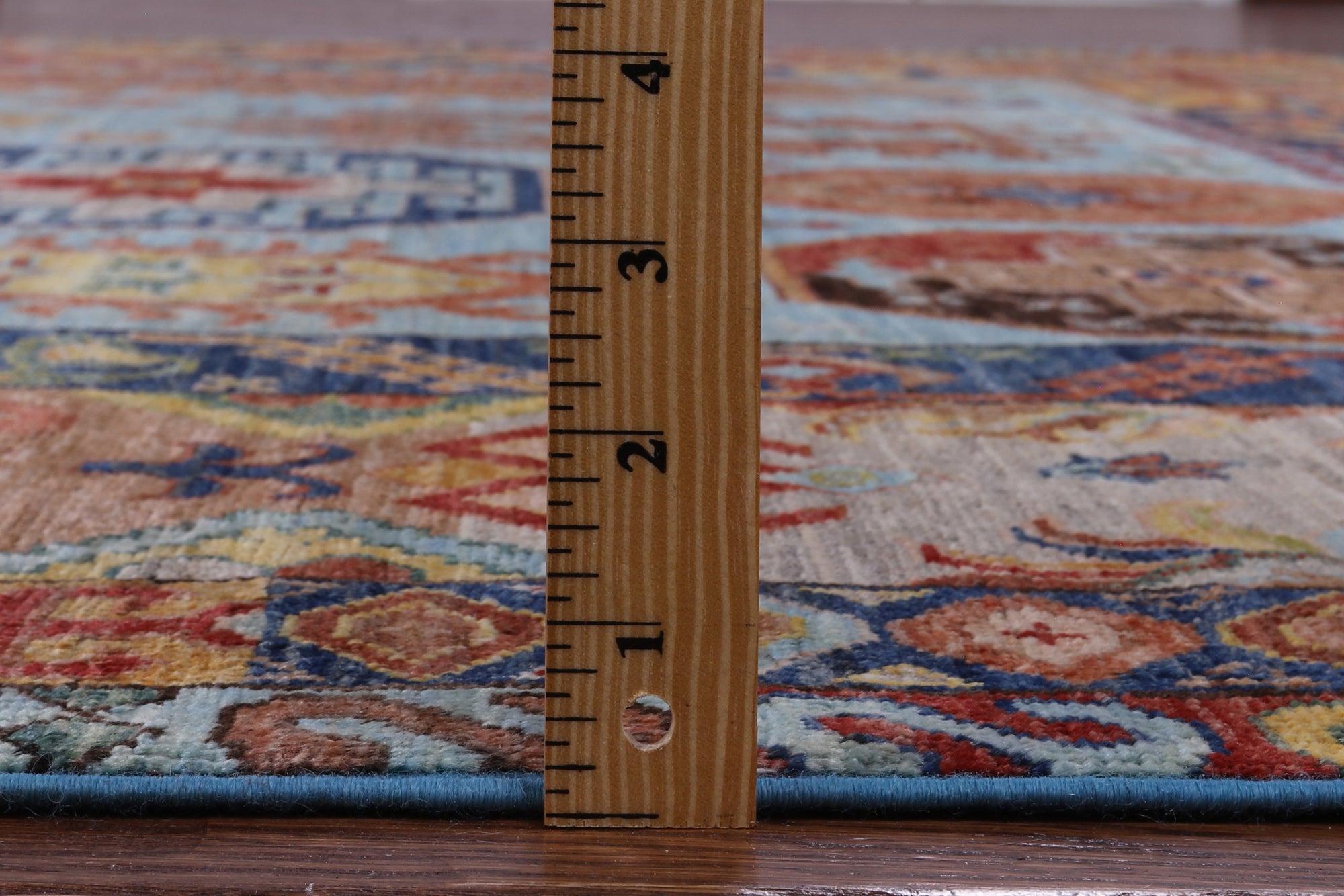 Blue Turkmen Ersari Hand Knotted Wool Rug - 8' 3" X 11' 6" - Golden Nile