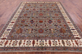 Peshawar Hand Knotted Wool Rug - 8' 5" X 10' 1" - Golden Nile