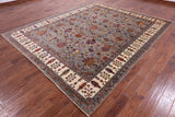 Peshawar Hand Knotted Wool Rug - 8' 5" X 10' 1" - Golden Nile