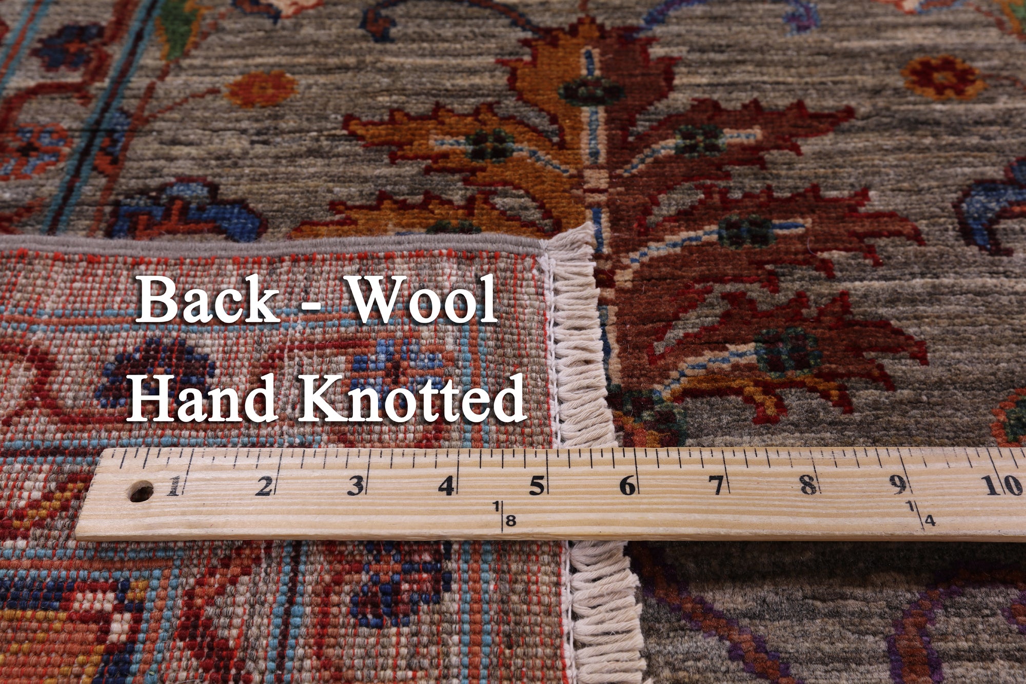 Peshawar Hand Knotted Wool Rug - 8' 5" X 10' 1" - Golden Nile