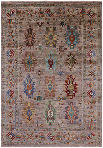 Tribal Persian Hand Knotted Wool Rug - 5' 8" X 7' 11" - Golden Nile