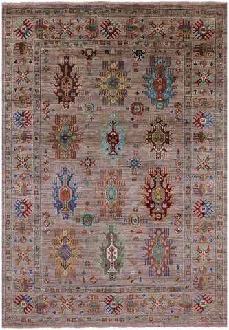 Tribal Persian Hand Knotted Wool Rug - 5' 8