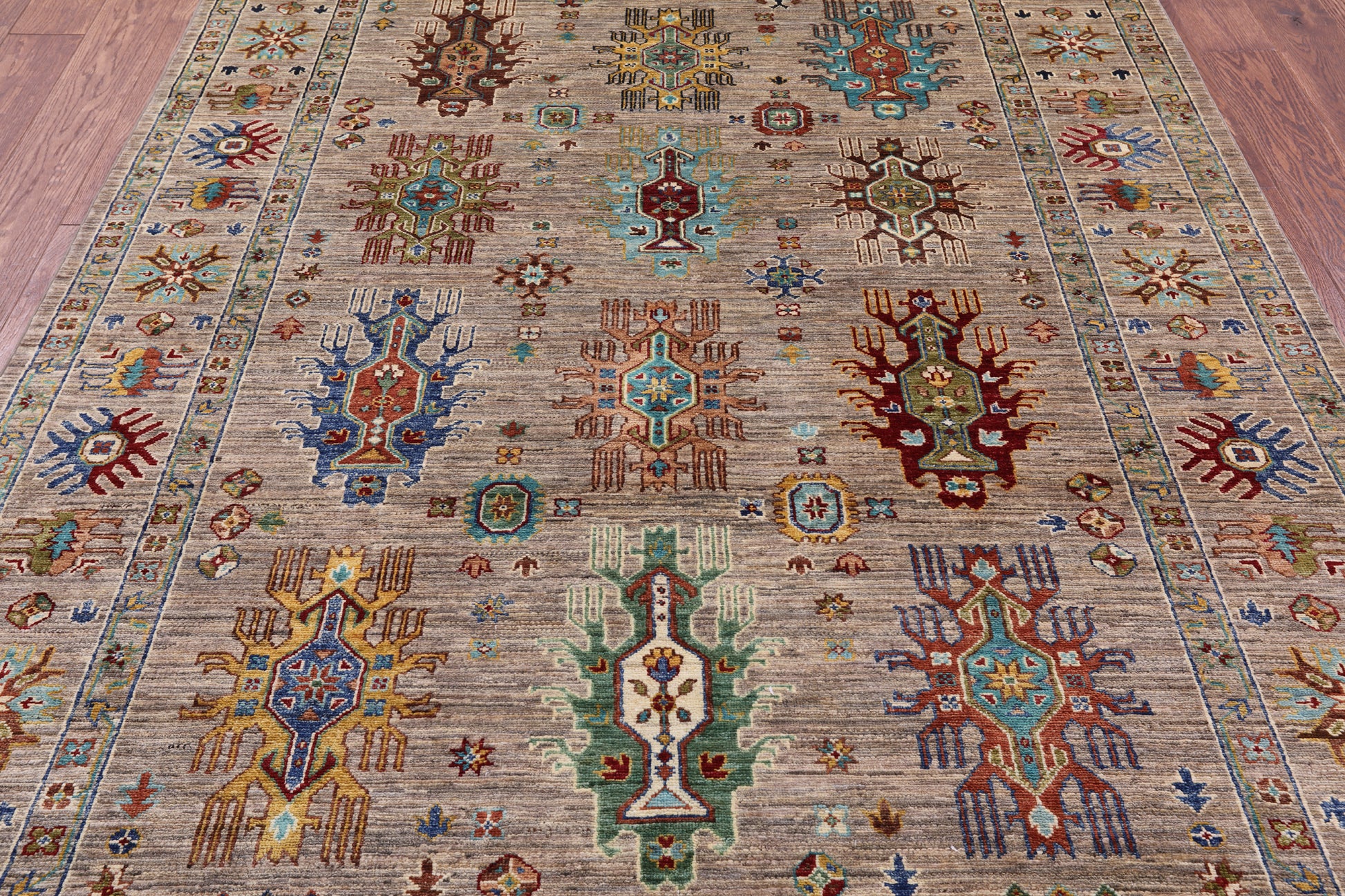 Tribal Persian Hand Knotted Wool Rug - 5' 8" X 7' 11" - Golden Nile
