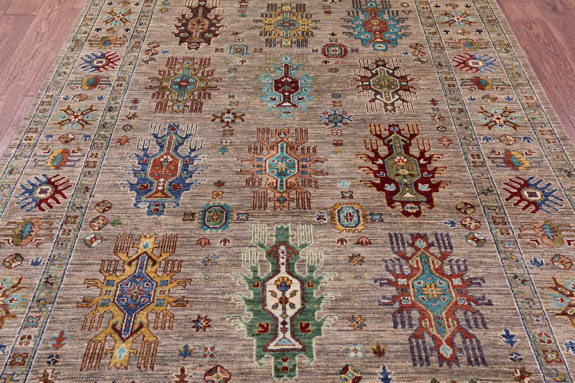 Tribal Persian Hand Knotted Wool Rug - 5' 8" X 7' 11" - Golden Nile