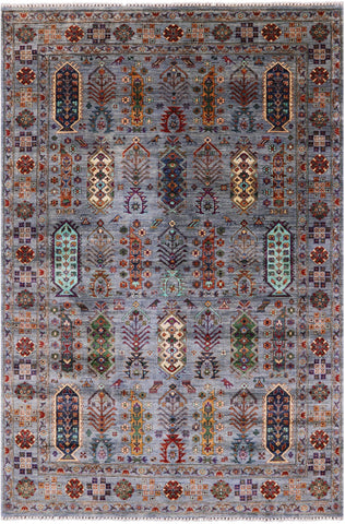 Turkmen Ersari Hand Knotted Wool Rug - 5' 8