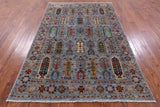 Turkmen Ersari Hand Knotted Wool Rug - 5' 8" X 8' 5" - Golden Nile