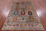 Turkmen Ersari Handmade Wool Rug - 5' 8" X 8' 2" - Golden Nile