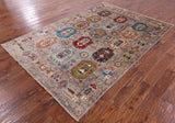 Turkmen Ersari Handmade Wool Rug - 5' 8" X 8' 2" - Golden Nile