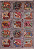 Turkmen Ersari Hand Knotted Wool Rug - 5' 9" X 7' 10" - Golden Nile