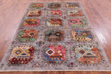 Turkmen Ersari Hand Knotted Wool Rug - 5' 9" X 7' 10" - Golden Nile