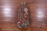 Brown Turkmen Ersari Handmade Wool Rug - 5' 7" X 7' 7" - Golden Nile