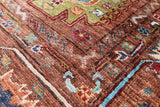 Brown Turkmen Ersari Handmade Wool Rug - 5' 7" X 7' 7" - Golden Nile