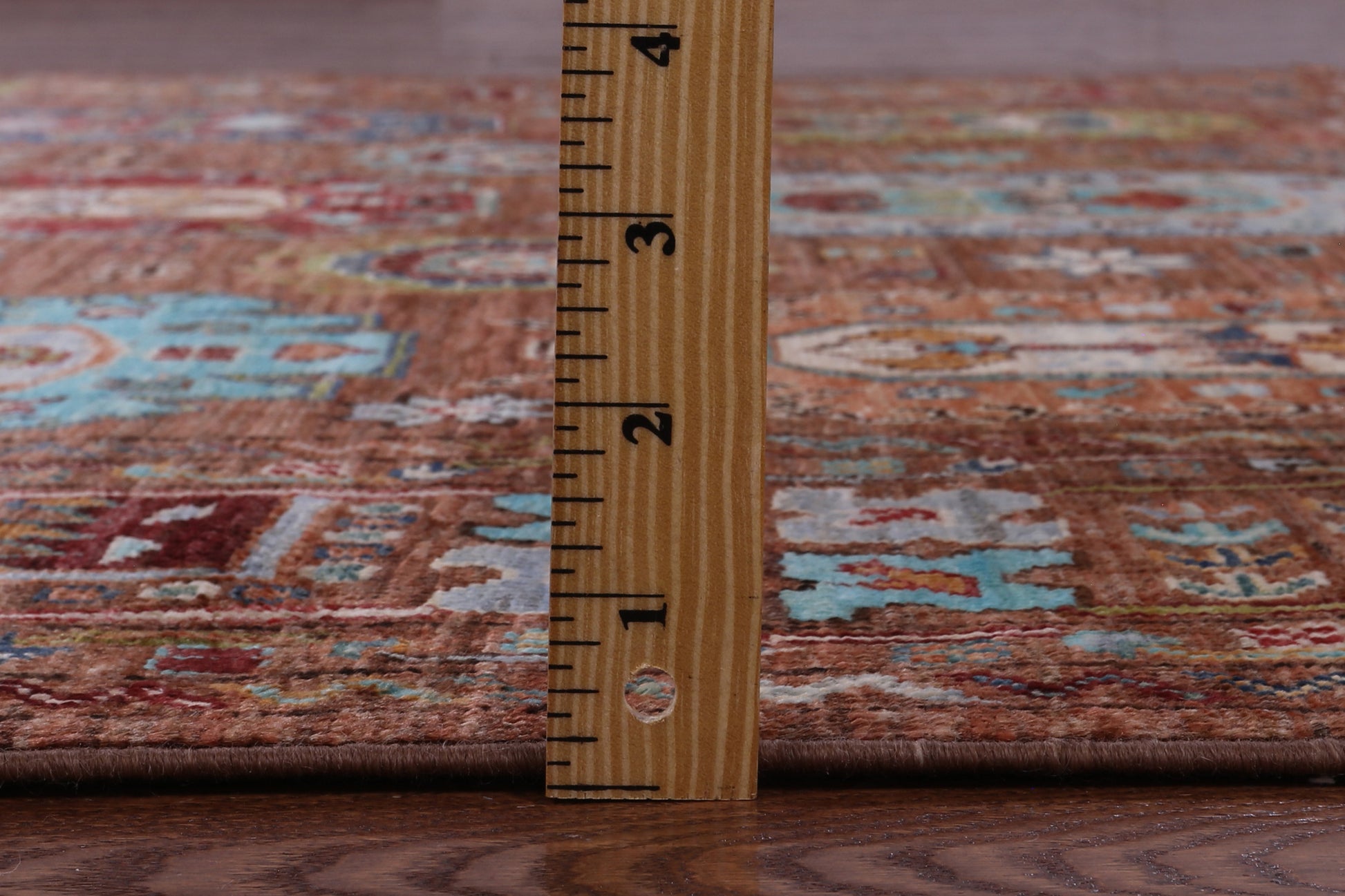 Brown Turkmen Ersari Handmade Wool Rug - 5' 7" X 7' 7" - Golden Nile