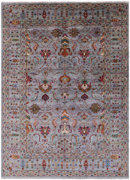 Peshawar Handmade Wool Rug - 6' 11" X 10' 0" - Golden Nile
