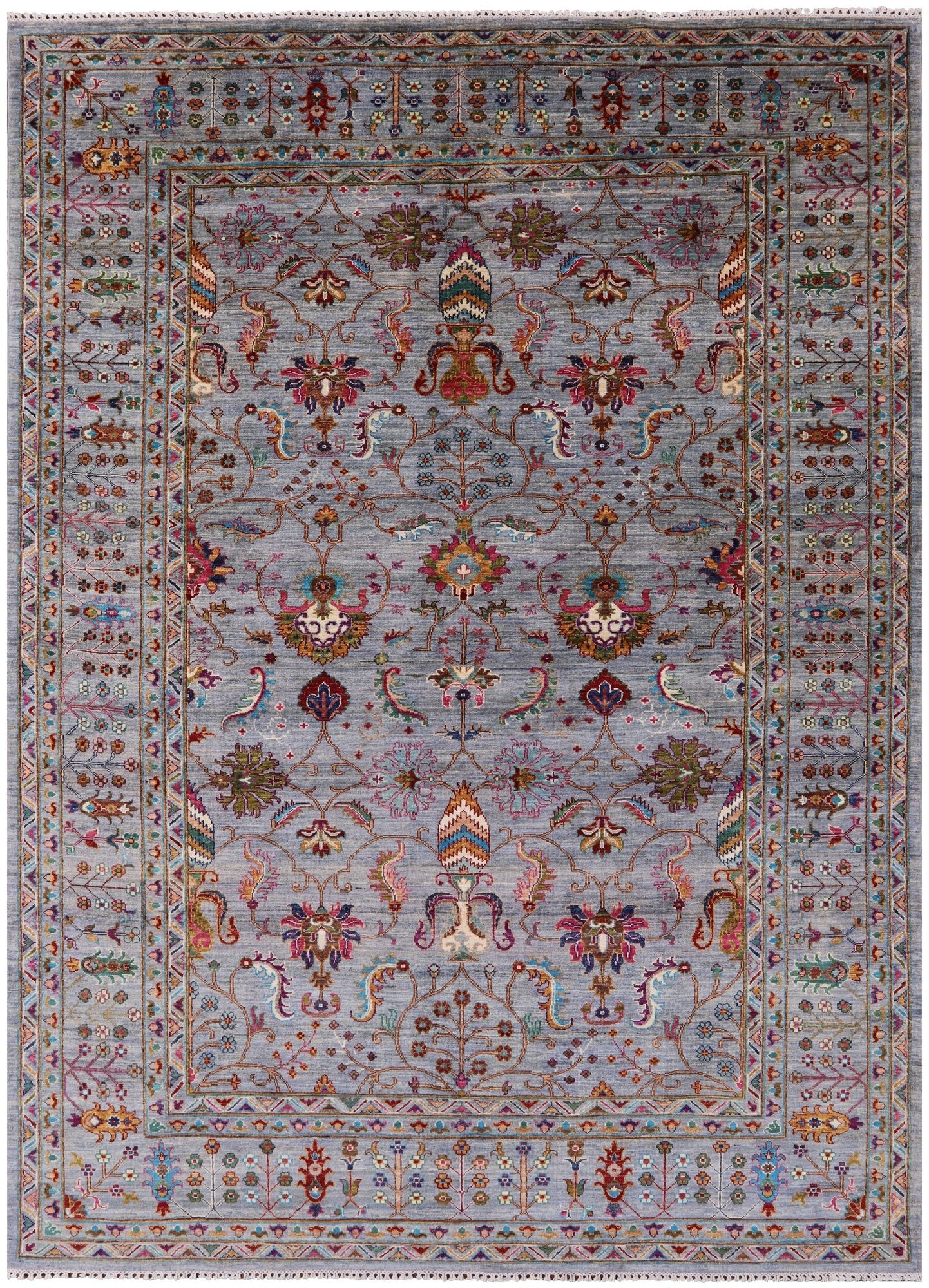 Peshawar Handmade Wool Rug - 6' 11" X 10' 0" - Golden Nile