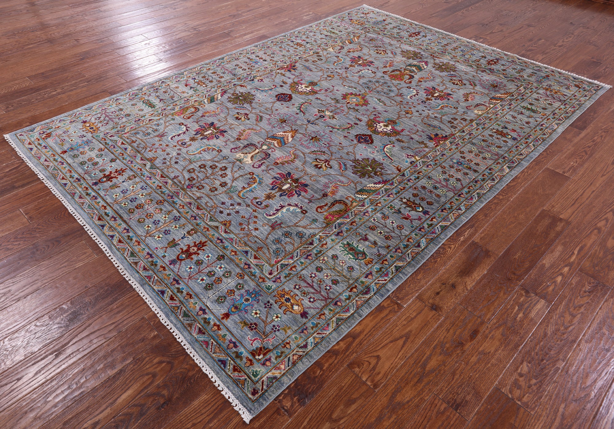 Peshawar Handmade Wool Rug - 6' 11" X 10' 0" - Golden Nile