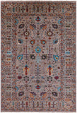 Peshawar Hand Knotted Wool Rug - 6' 7" X 9' 6" - Golden Nile