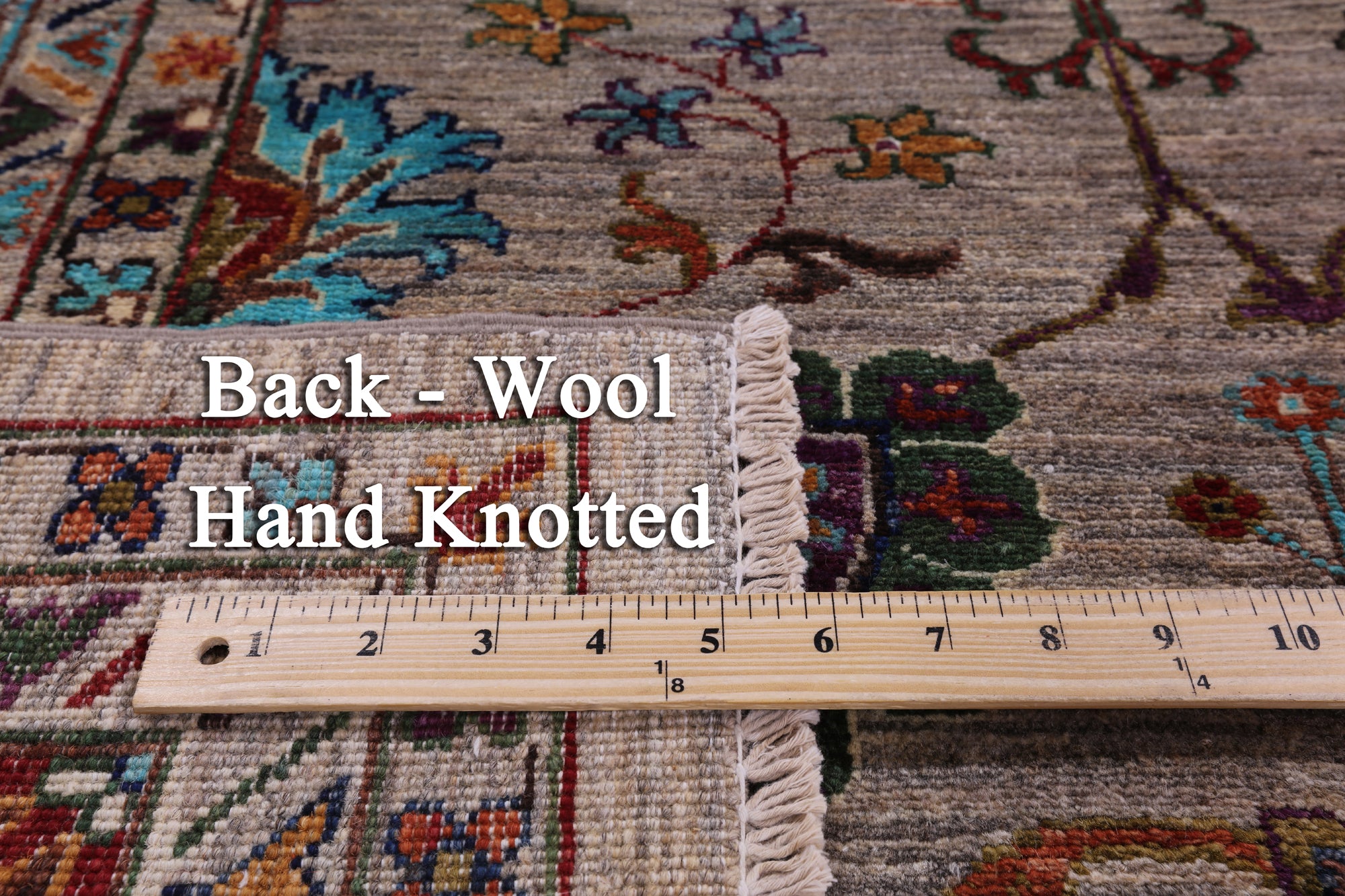 Peshawar Hand Knotted Wool Rug - 6' 7" X 9' 6" - Golden Nile