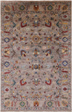 Peshawar Hand Knotted Wool Rug - 6' 7" X 10' 0" - Golden Nile