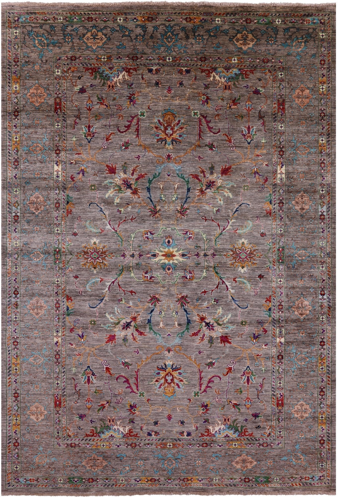 Persian Tabriz Handmade Wool Rug - 7' 0" X 10' 2" - Golden Nile