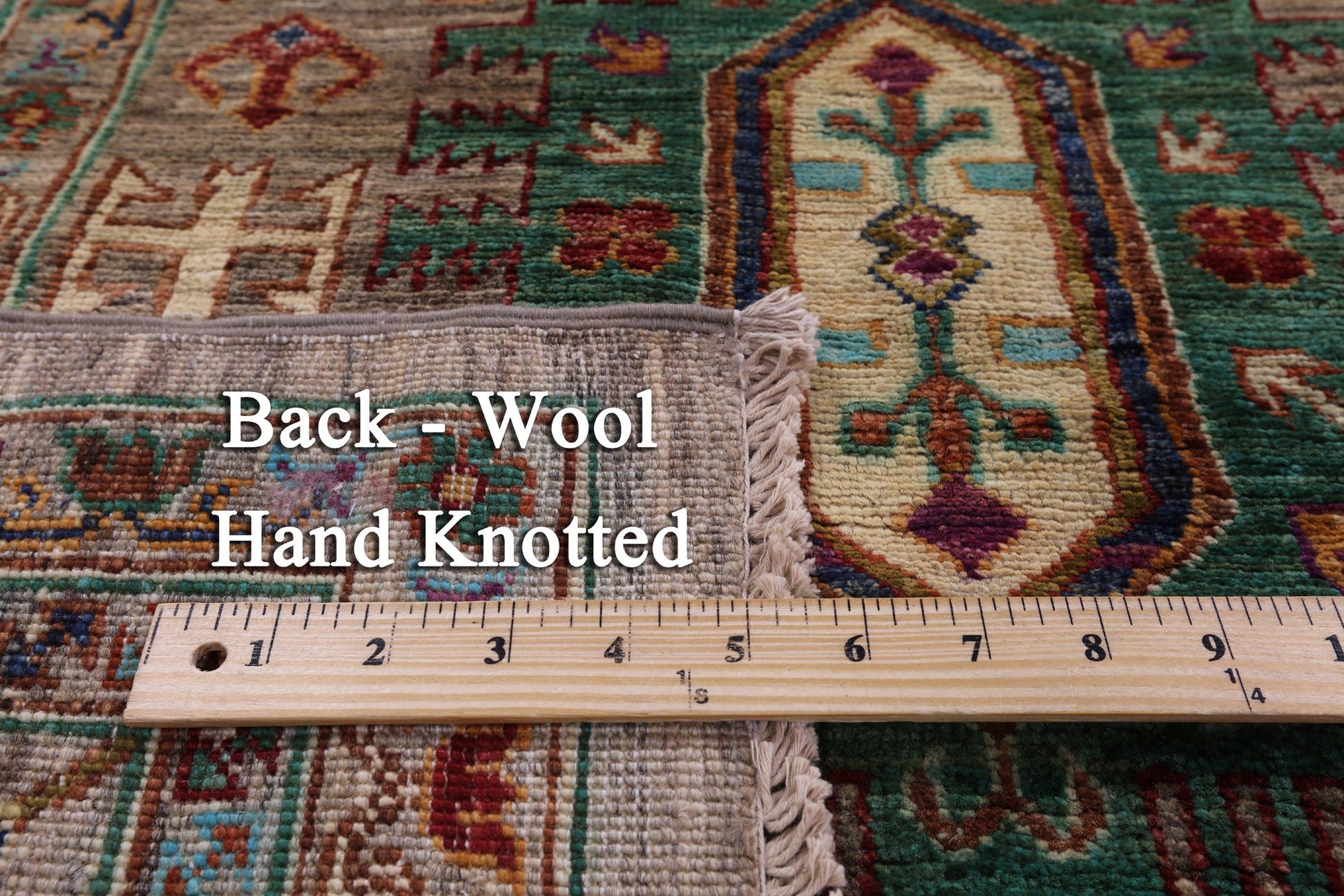 Turkmen Ersari Handmade Wool Rug - 6' 9" X 9' 10" - Golden Nile